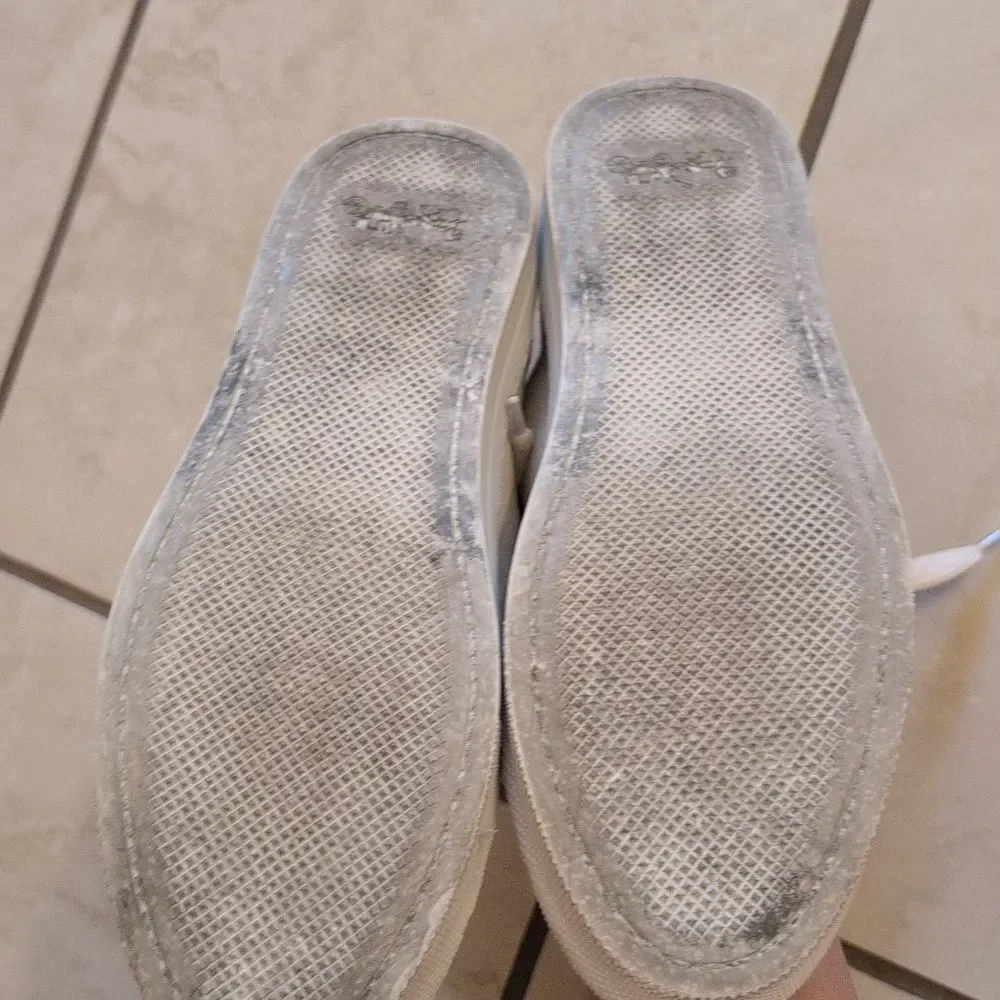 Coach Paddy Suede Leather Sneaker White And Tan Size 8
